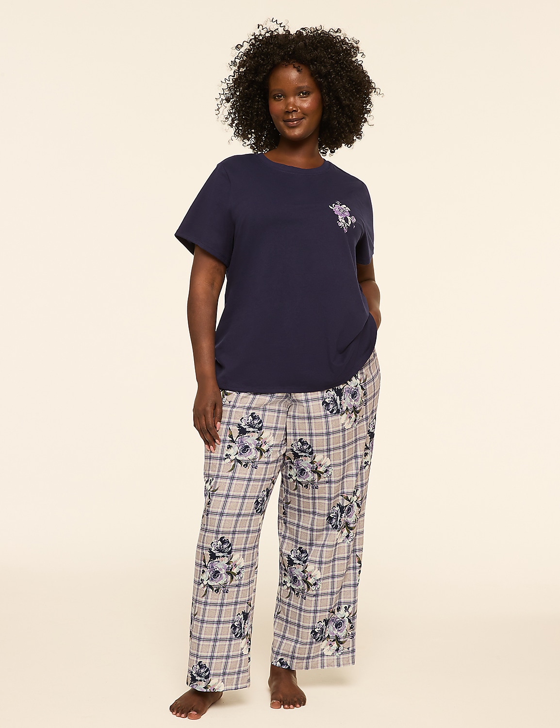 Comfy Cotton Tee & Pant PJ Set Product Image 1