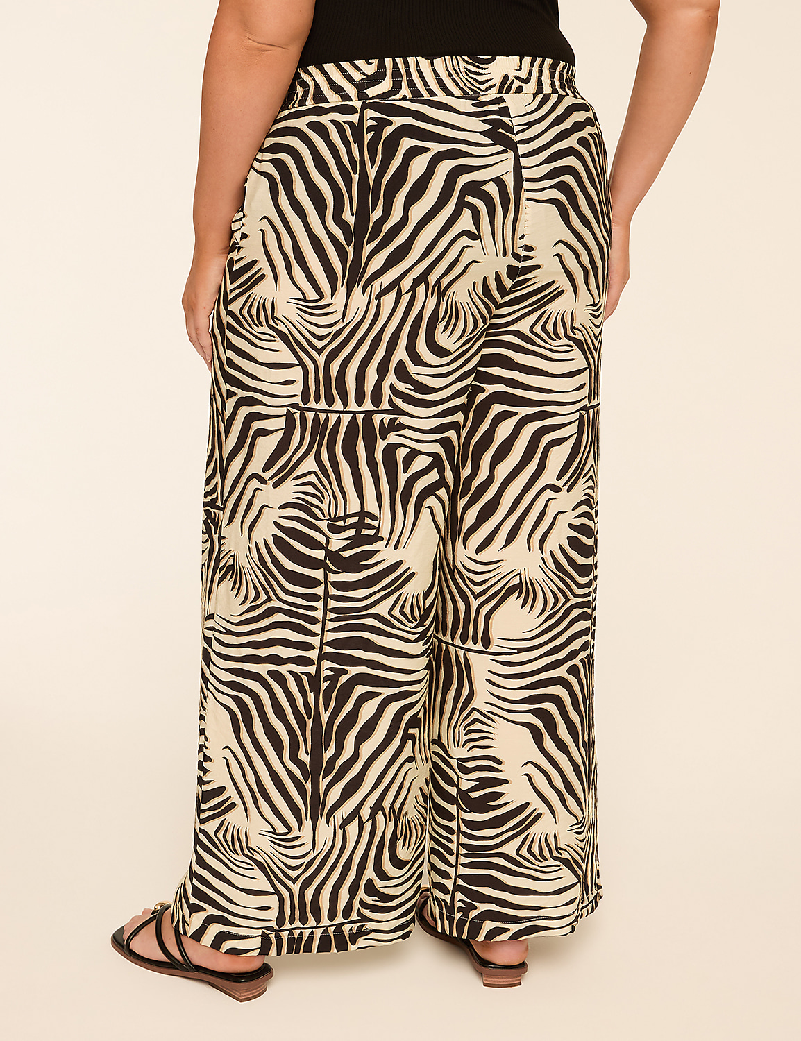 Pull-On Printed Wide Leg Pant Product Image 2