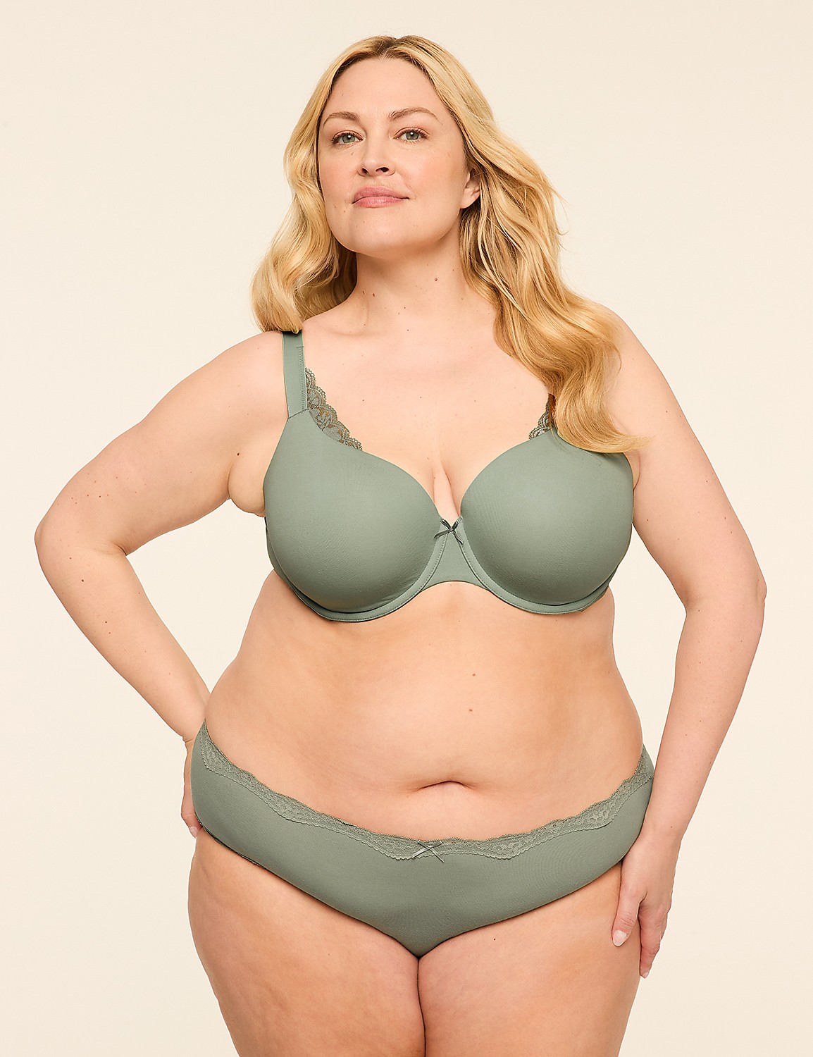 Cotton Lightly Lined T-Shirt Bra With Lace Product Image 4