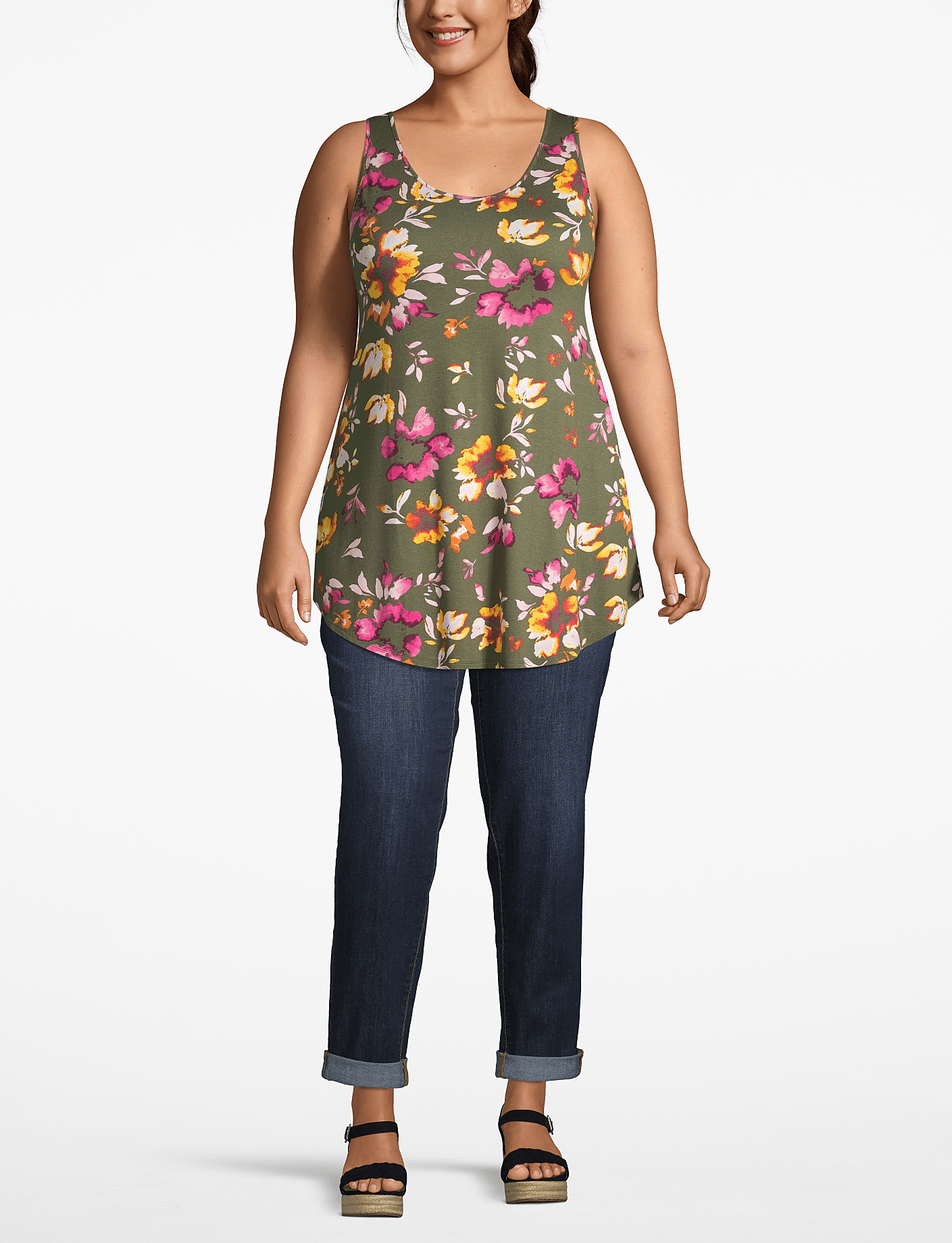 Printed Scoop-Neck Swing Tank Product Image 3
