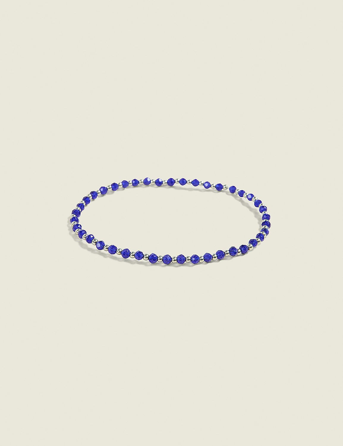 Blue & Silver Stretch Bracelet Product Image 1
