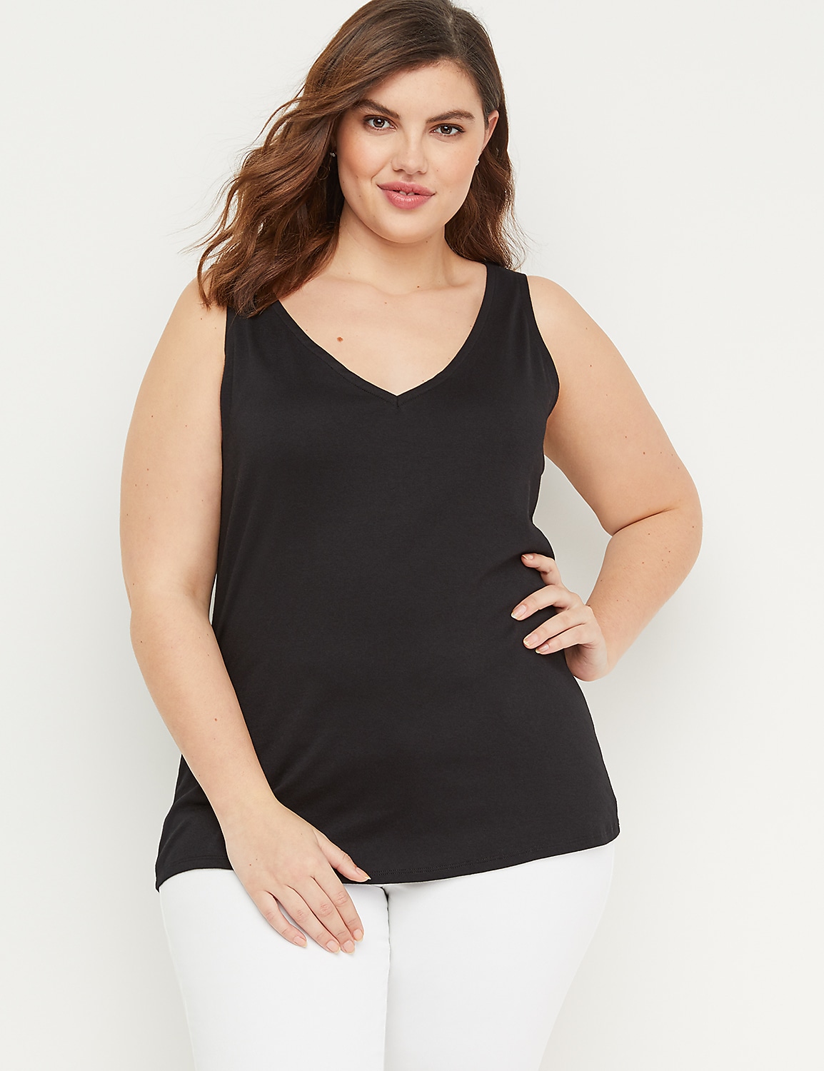 Double V-Neck Tank Product Image 1