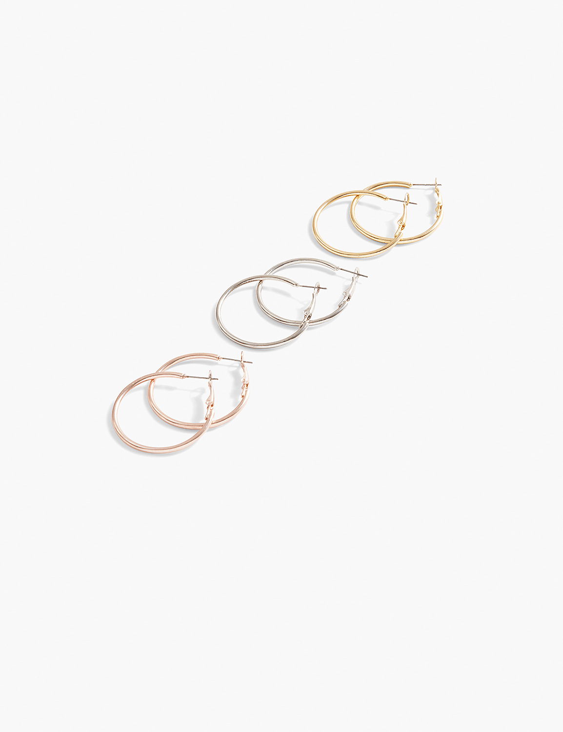 Hoop Earrings 3-Pack - Tri-Tone Product Image 1