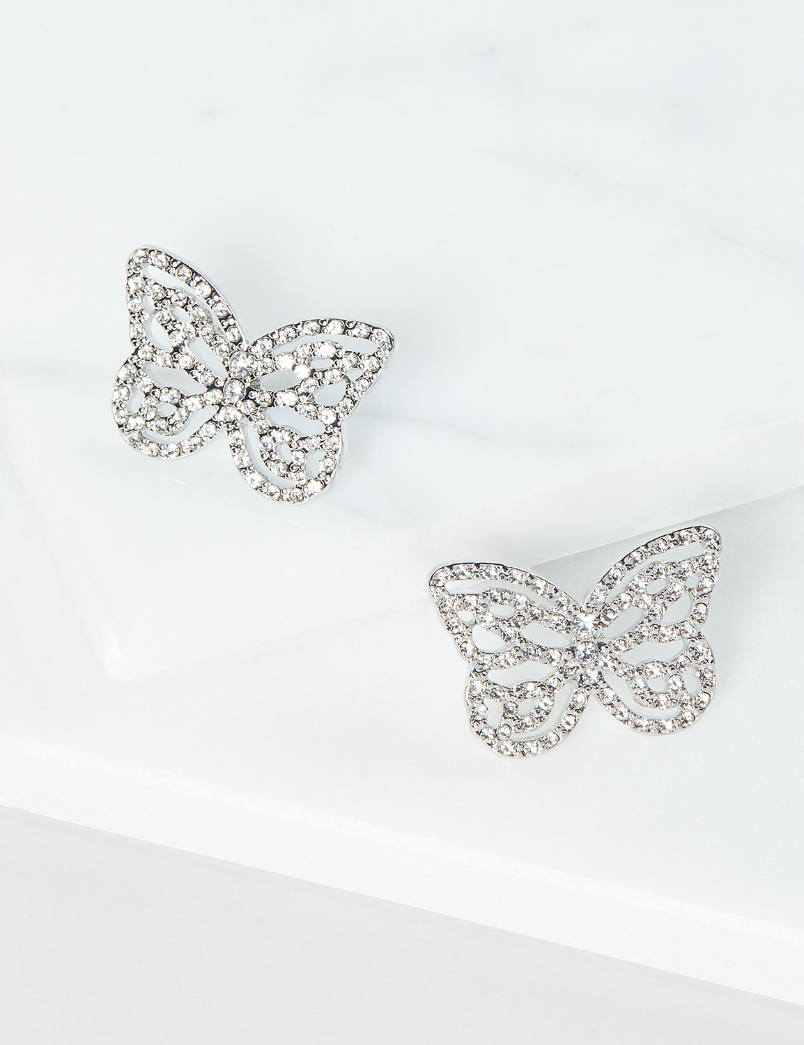 Pave Butterfly Stud Earrings Product Image 1
