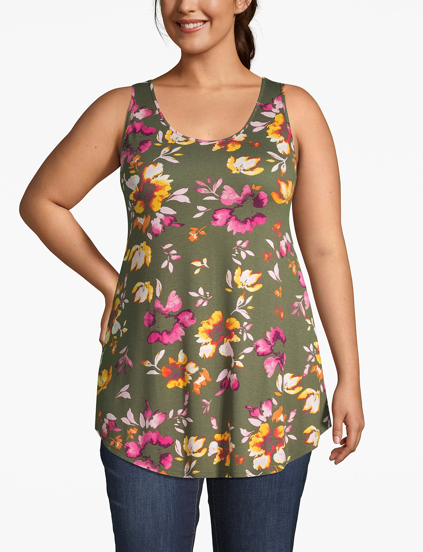 Printed Scoop-Neck Swing Tank Product Image 1