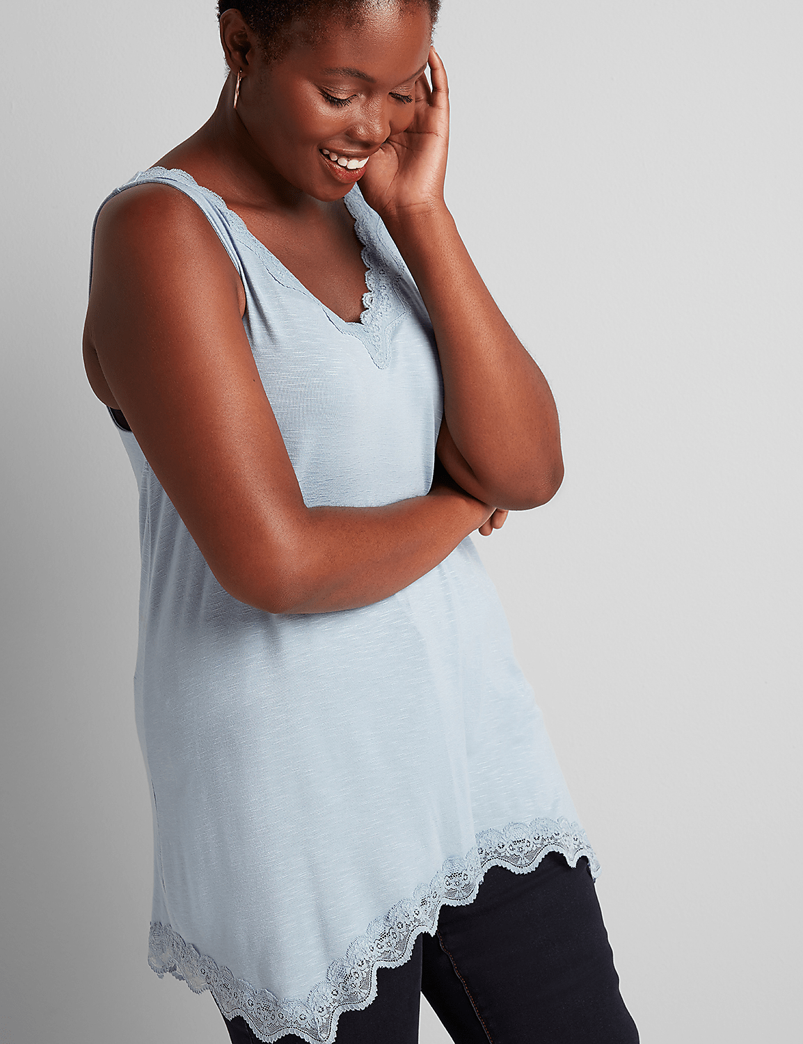 Lace-Trim Swing Tank Product Image 1