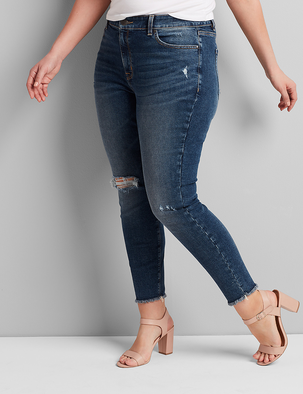 Curvy Fit High-Rise Skinny Jean - Medium Wash Product Image 1
