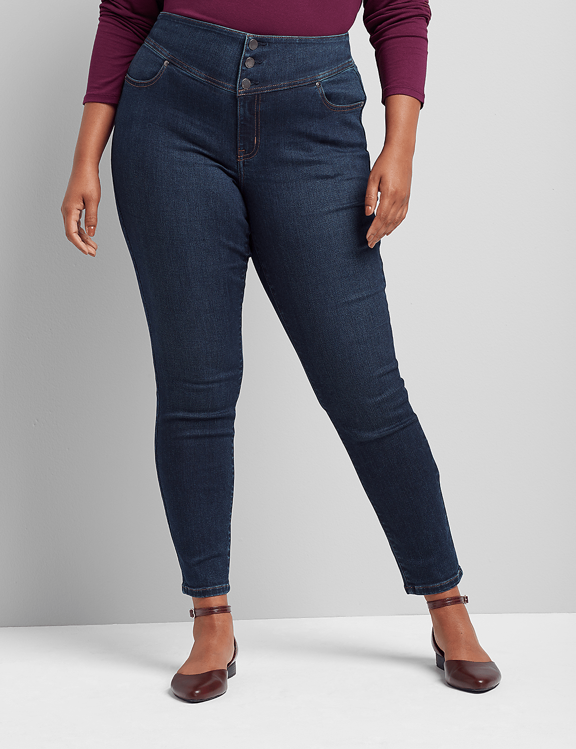 High-Rise 3-Button Jegging Product Image 1