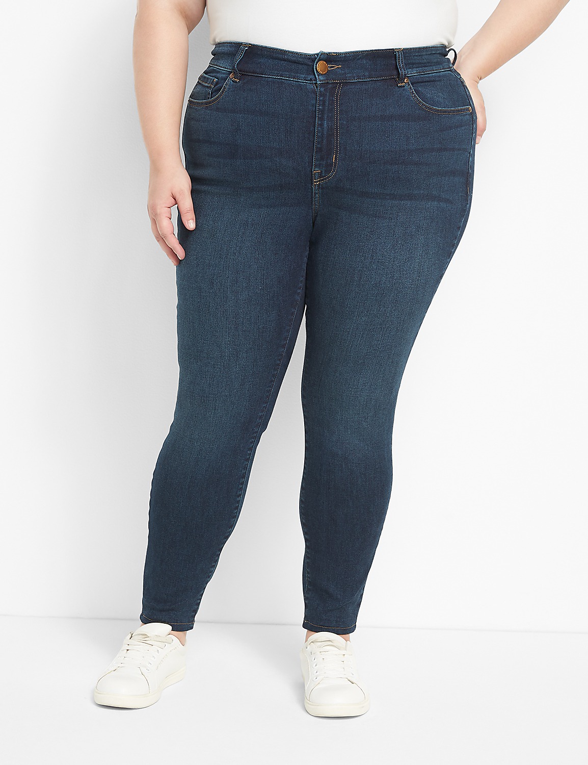 Straight Fit High-Rise Skinny Jean Product Image 1