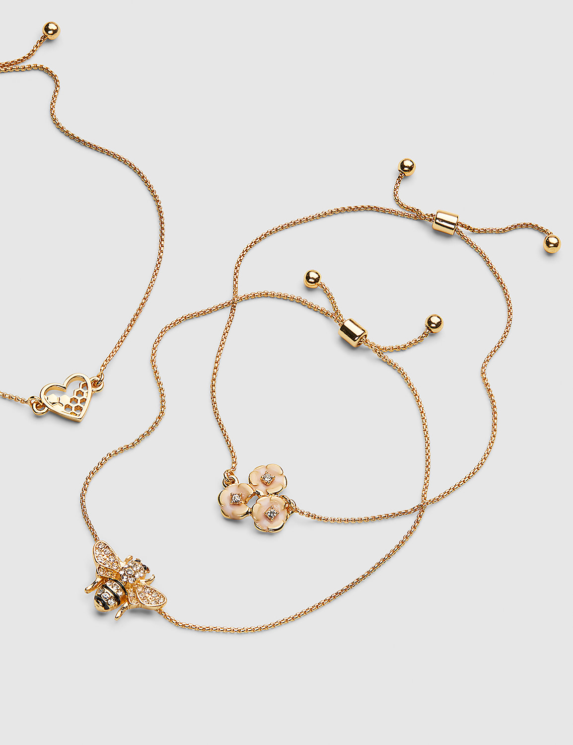 3-Row Bee Adjustable Bracelet Set Product Image 1
