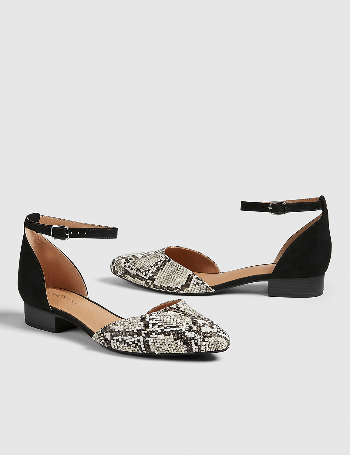 Dream Cloud Two-Piece Ankle Strap Flat - Snake Print Product Image 1