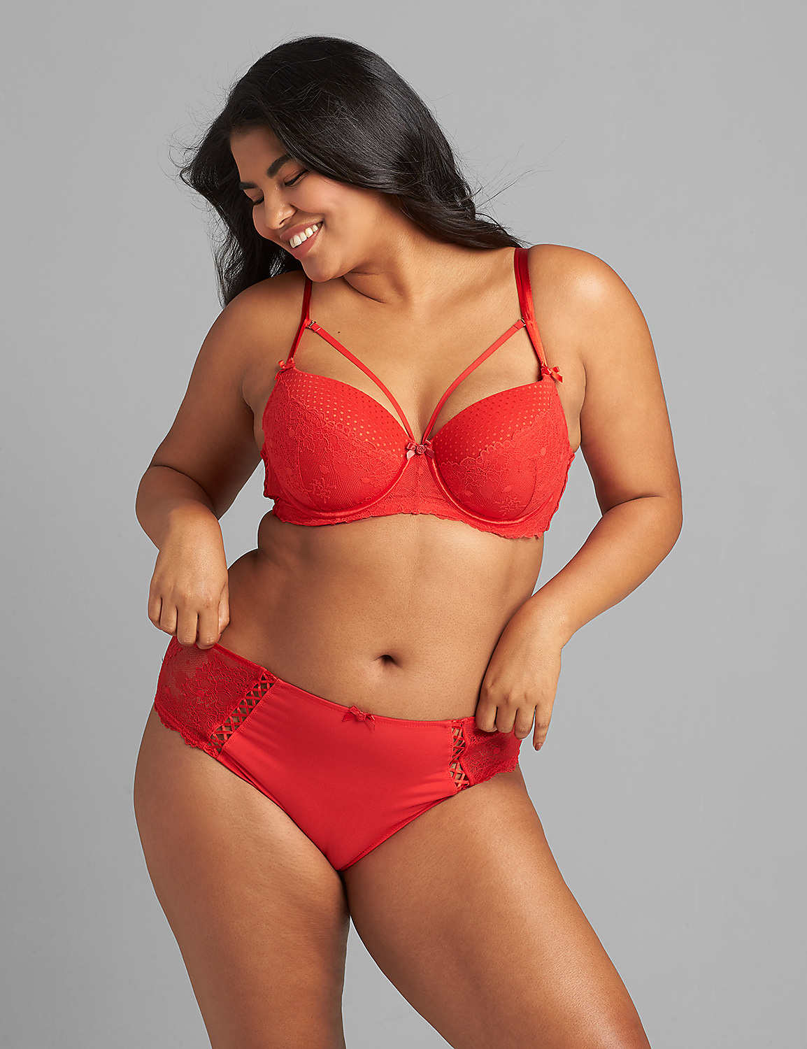 Spot Mesh & Lace Boost Balconette Product Image 1