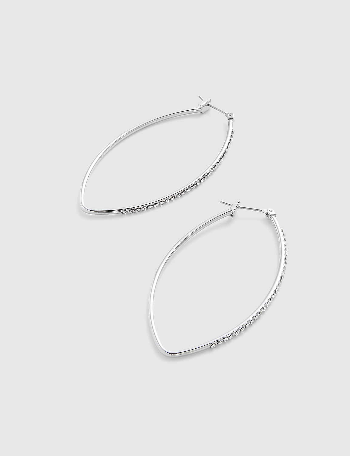 Diamond-Shaped Hoop Earrings Product Image 1