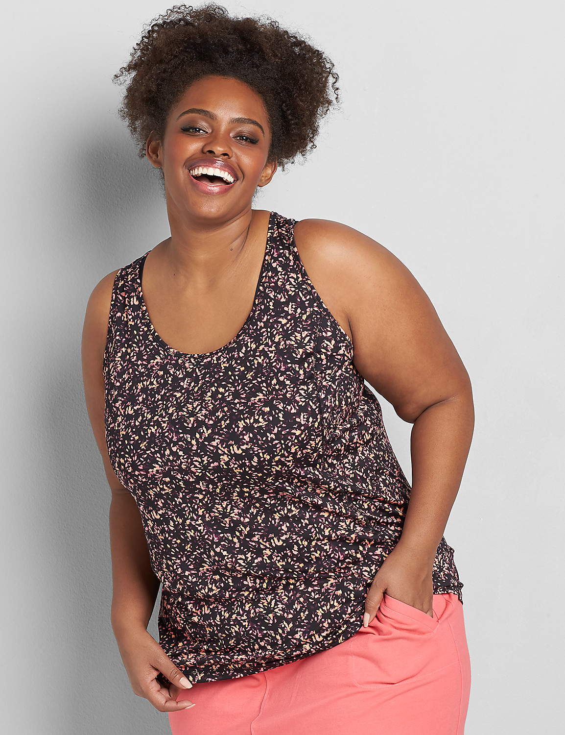LIVI Drape-Back Tank With Wicking Product Image 1