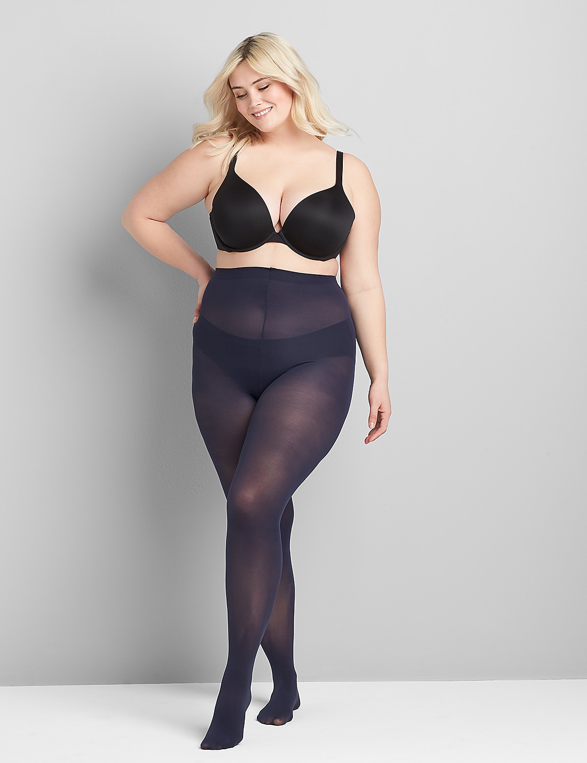 Opaque Smoothing Tights - 50 D Sheer To Waist Product Image 1