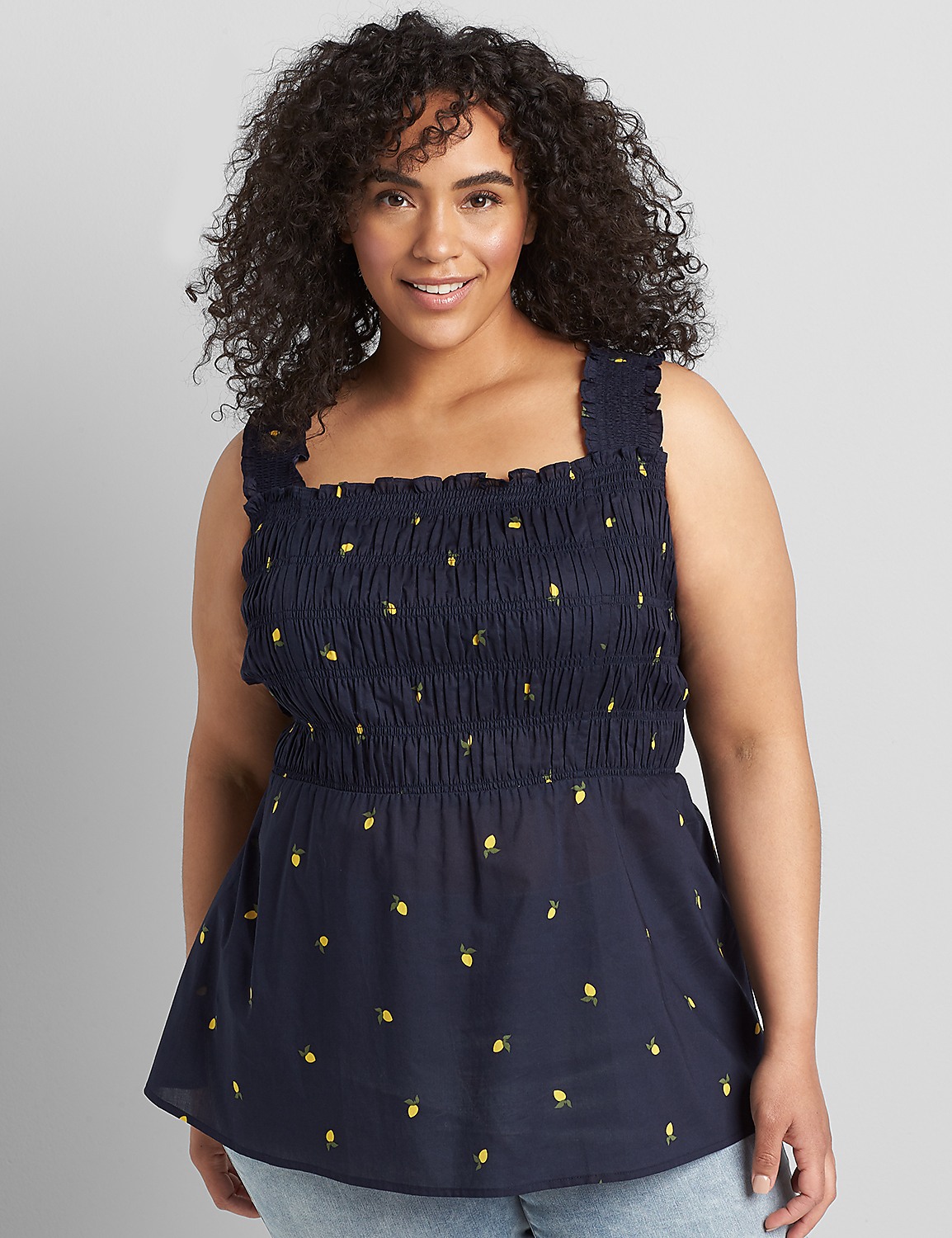 Sleeveless Smocked Peplum Top Product Image 1