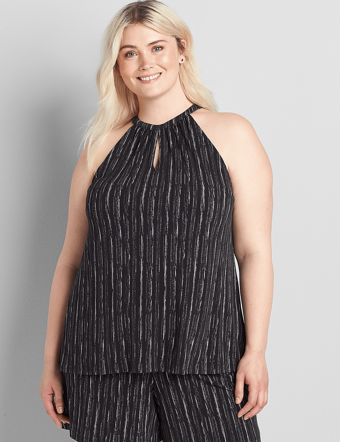 Sleeveless Halter Mock-Neck Top Product Image 1