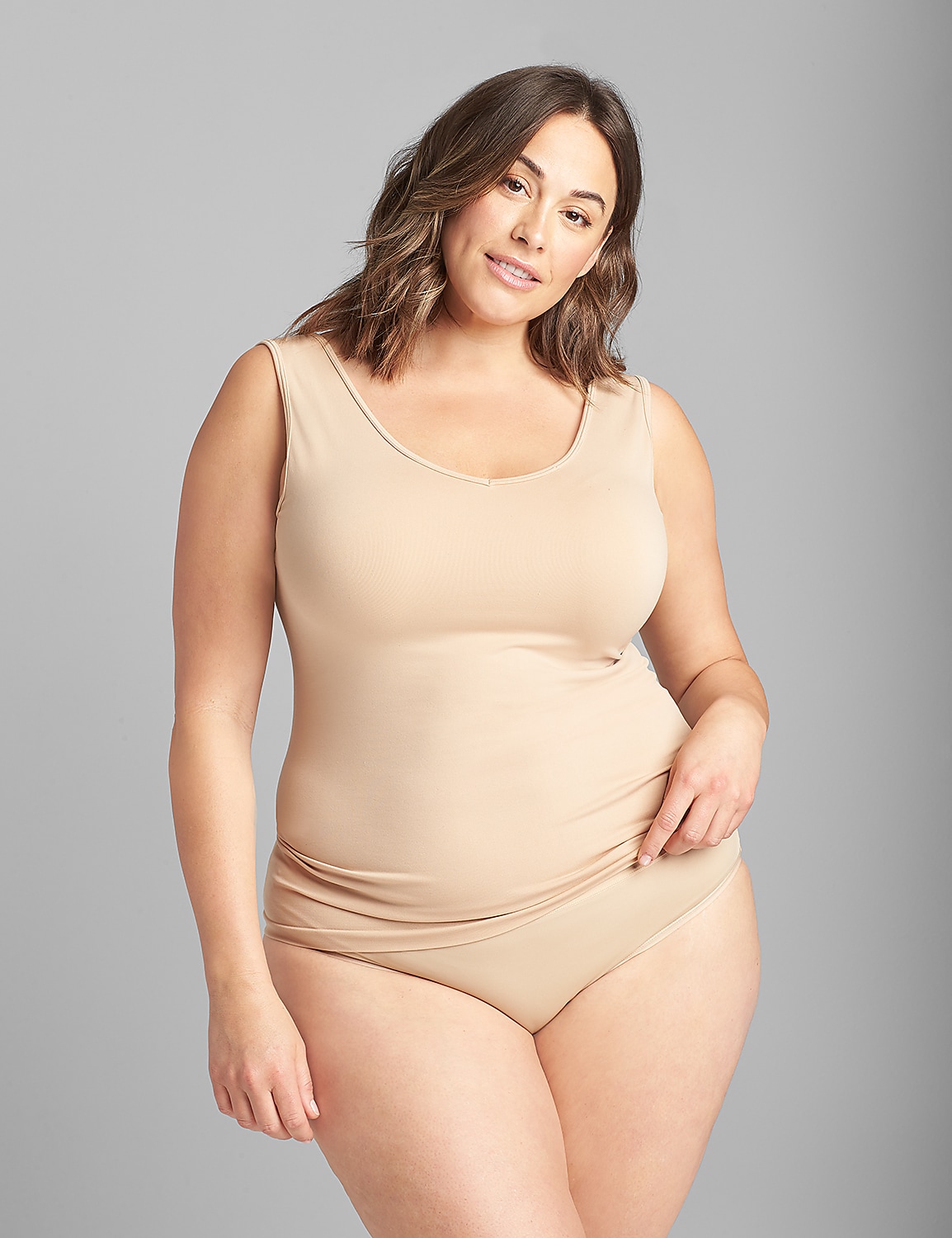 Seamless Double V-Neck Tank Product Image 1