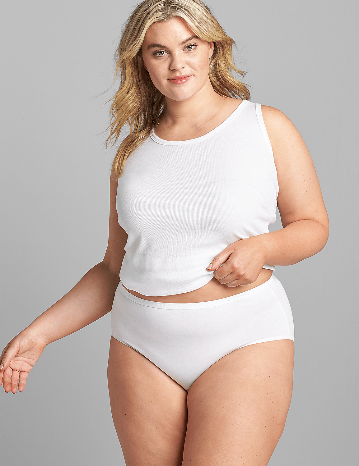 Cotton High-Leg Brief Panty Product Image 1