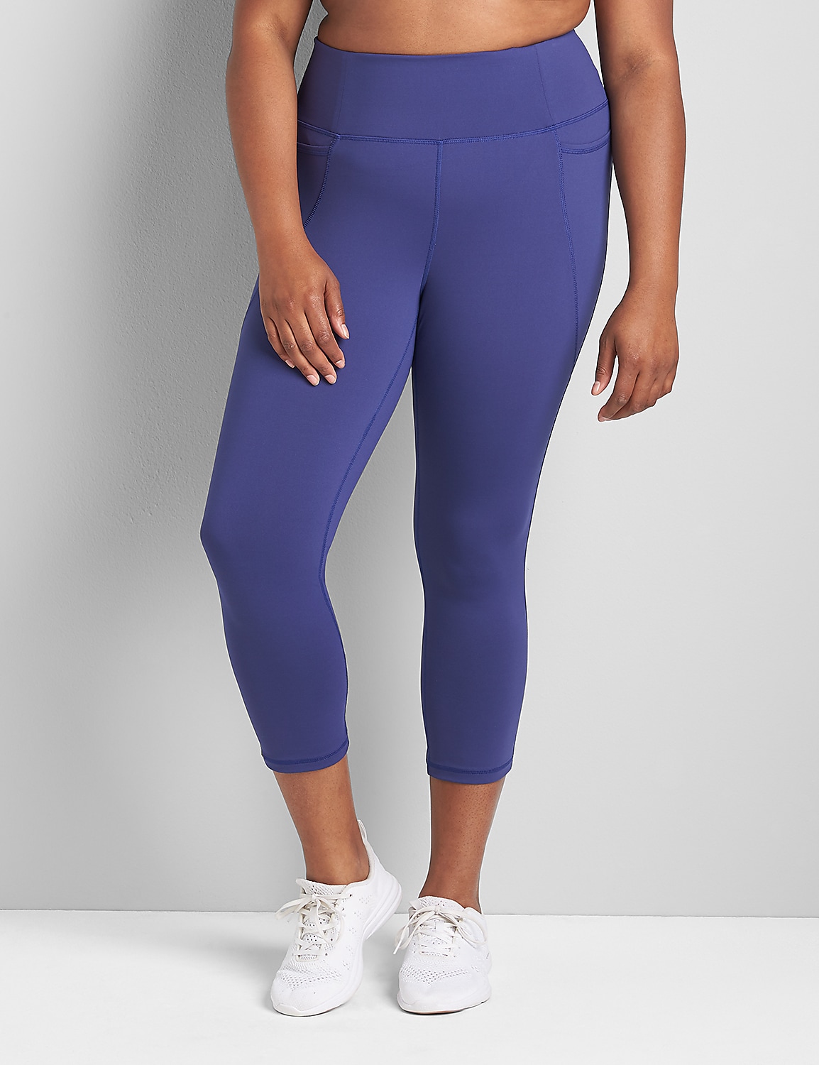 LIVI High-Rise Wicking Capri Legging with Pockets - Hem Detail Product Image 1