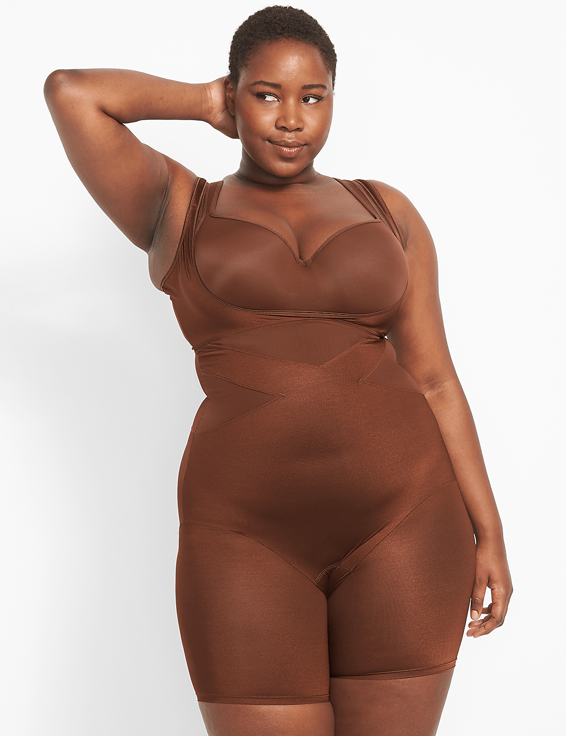 Firm Contouring Open-Bust Thigh Shaper Product Image 1