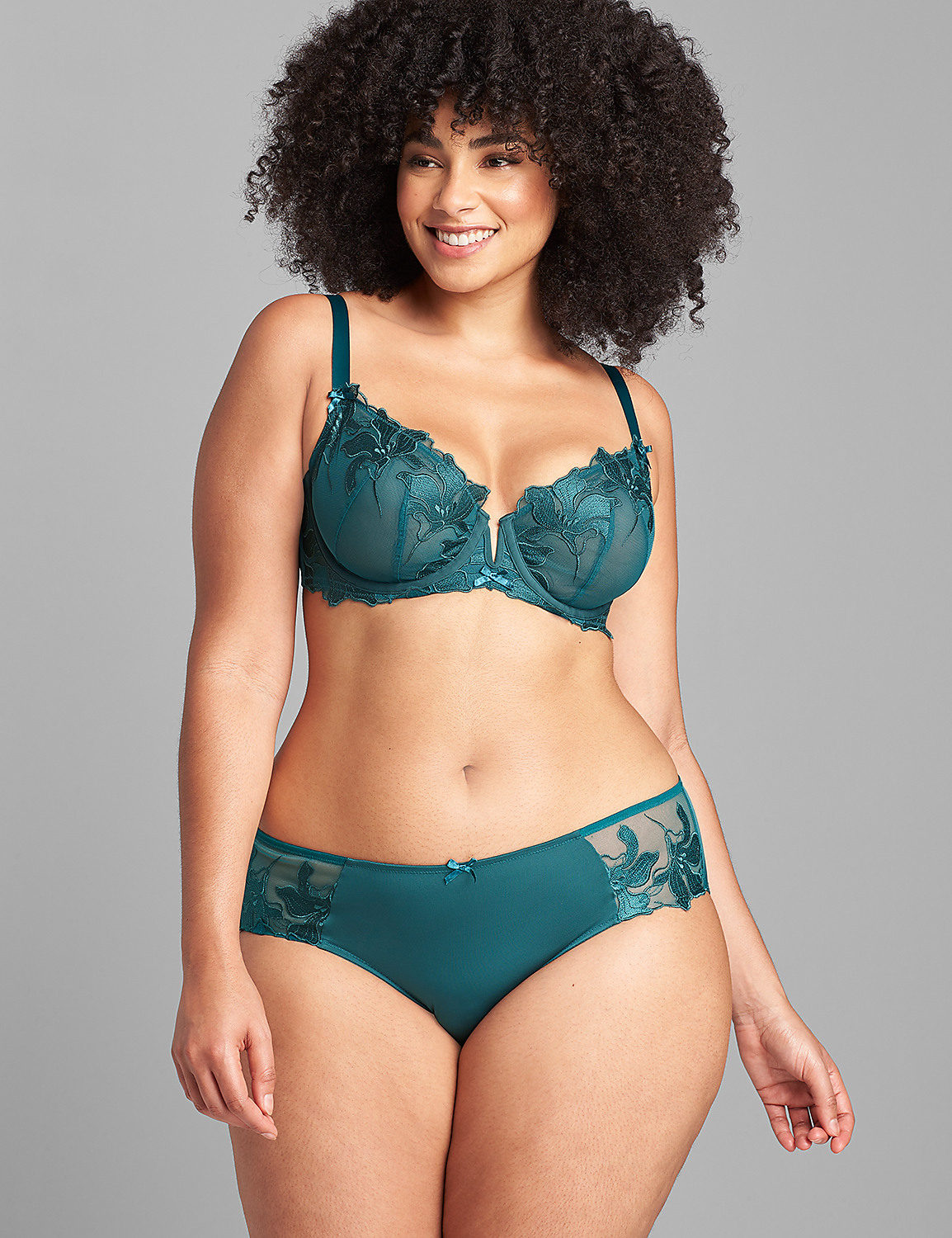 Embroidered Unlined Balconette Bra Product Image 1