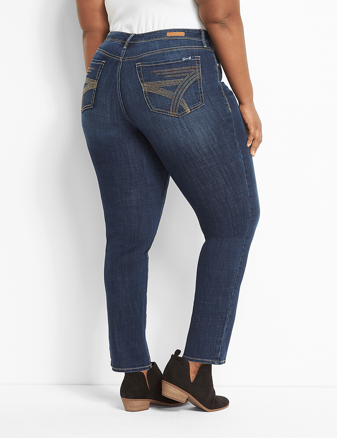 Seven7 Straight Jean With Back Pocket Embroidery Product Image 1