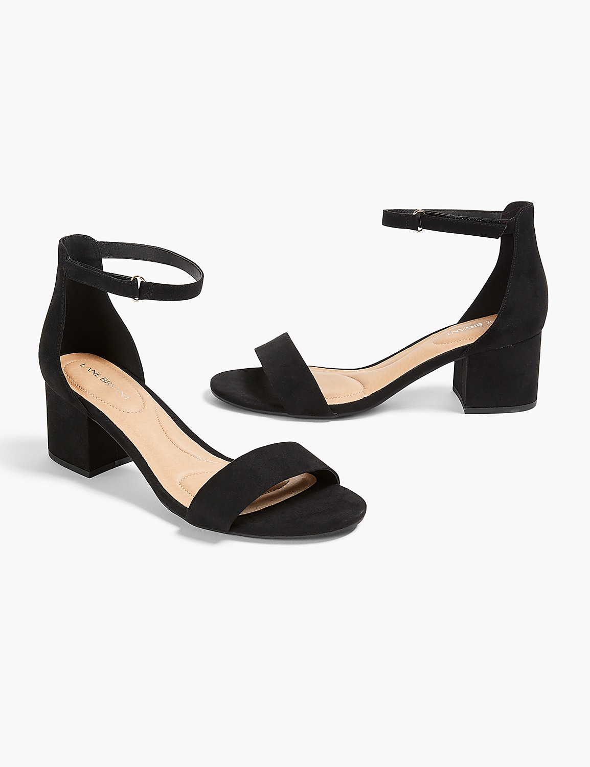 Dream Cloud Ankle-Strap Block-Heel - Faux Suede Product Image 1
