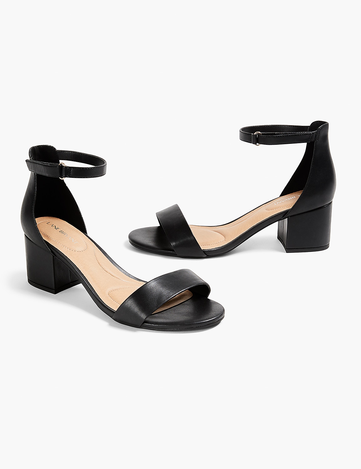 Dream Cloud Ankle Strap Block-Heel - Faux Leather Product Image 1