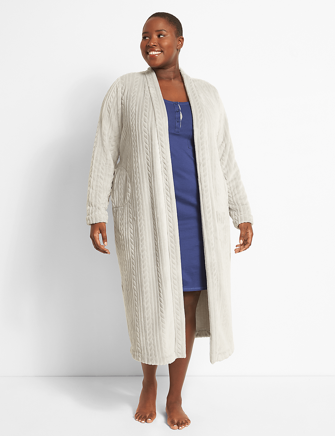 Fleece Midi Robe Product Image 1