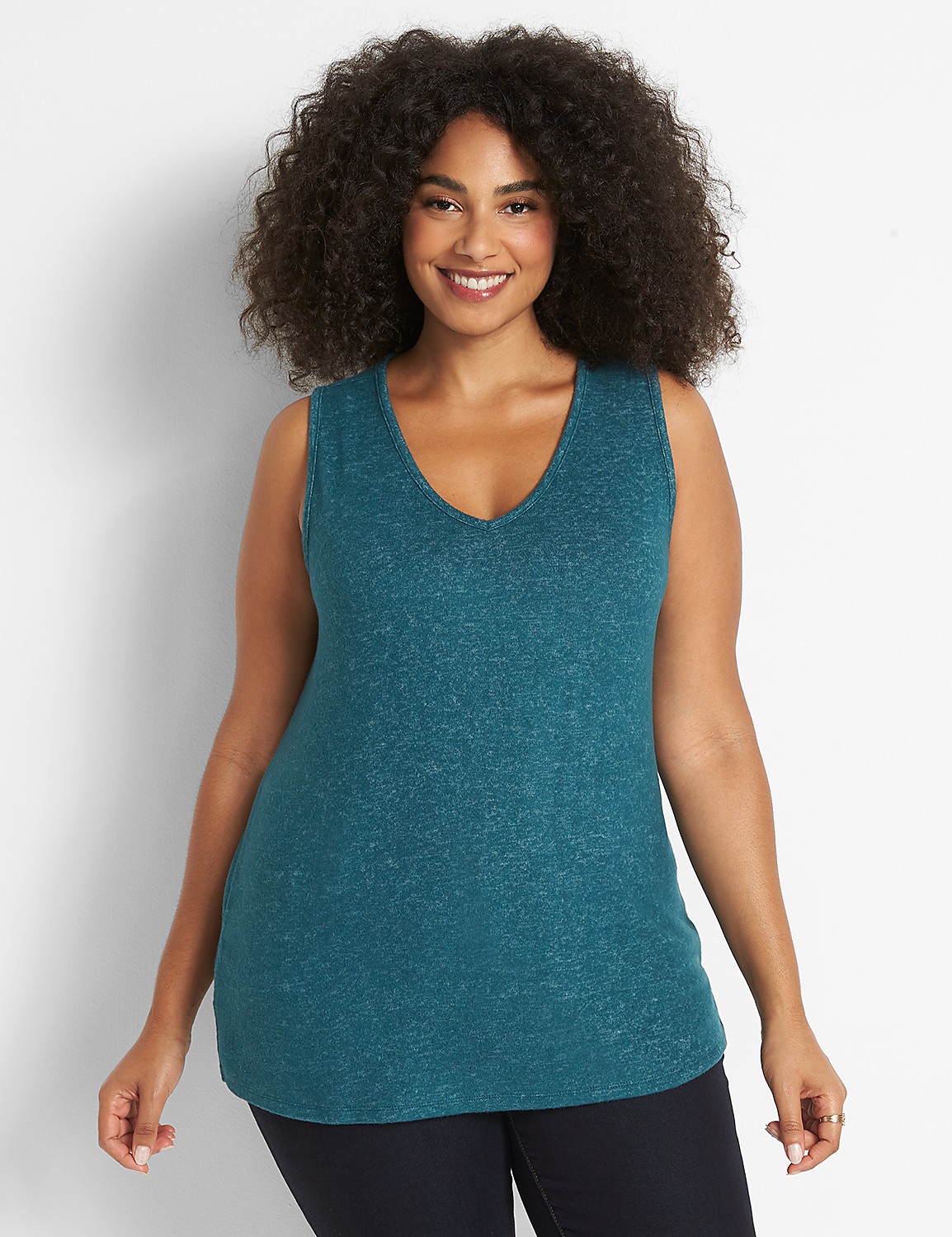 V-Neck Shell With Side Slits Product Image 1