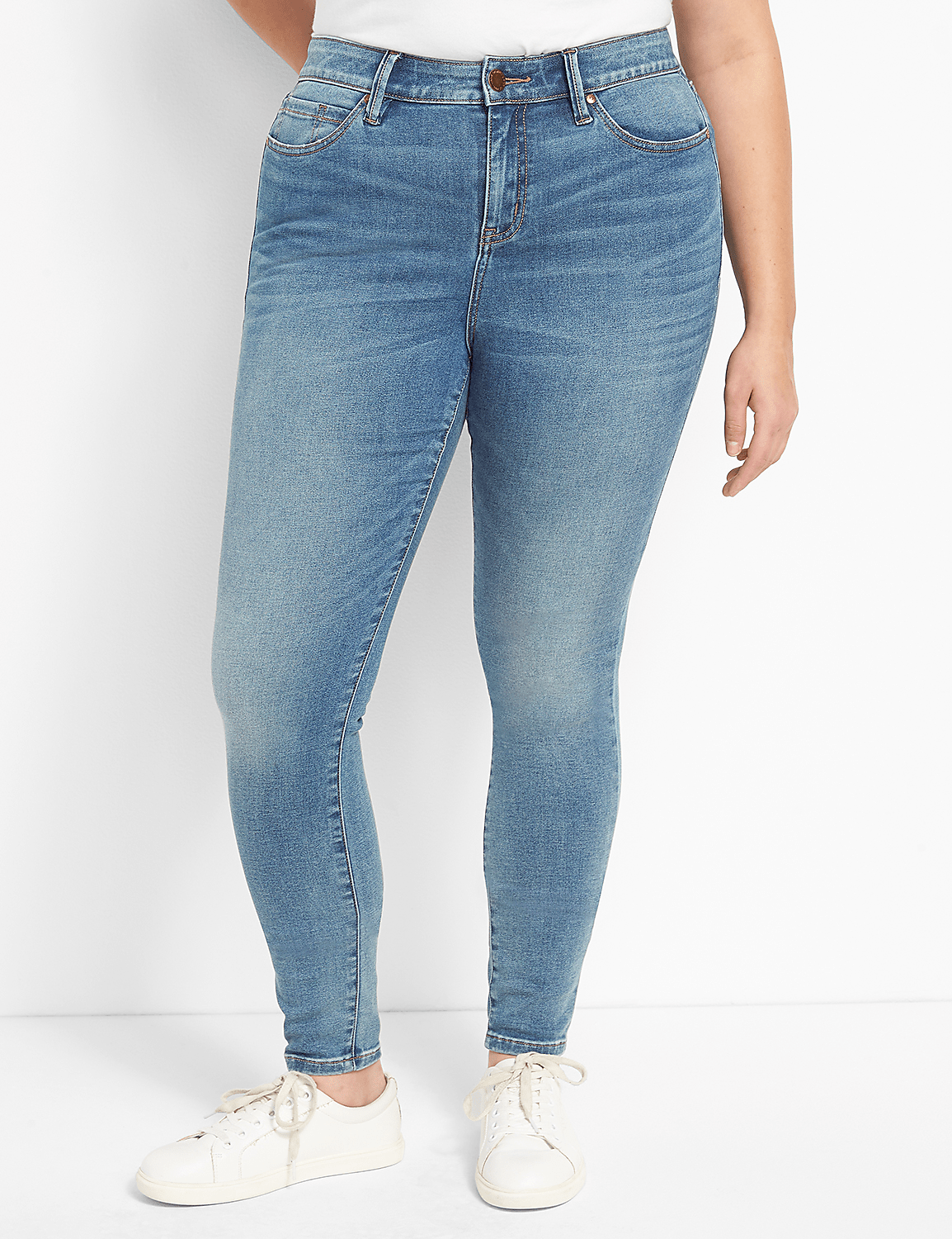 Fit Genius Mid-Rise Skinny Jean - Medium Wash Product Image 1