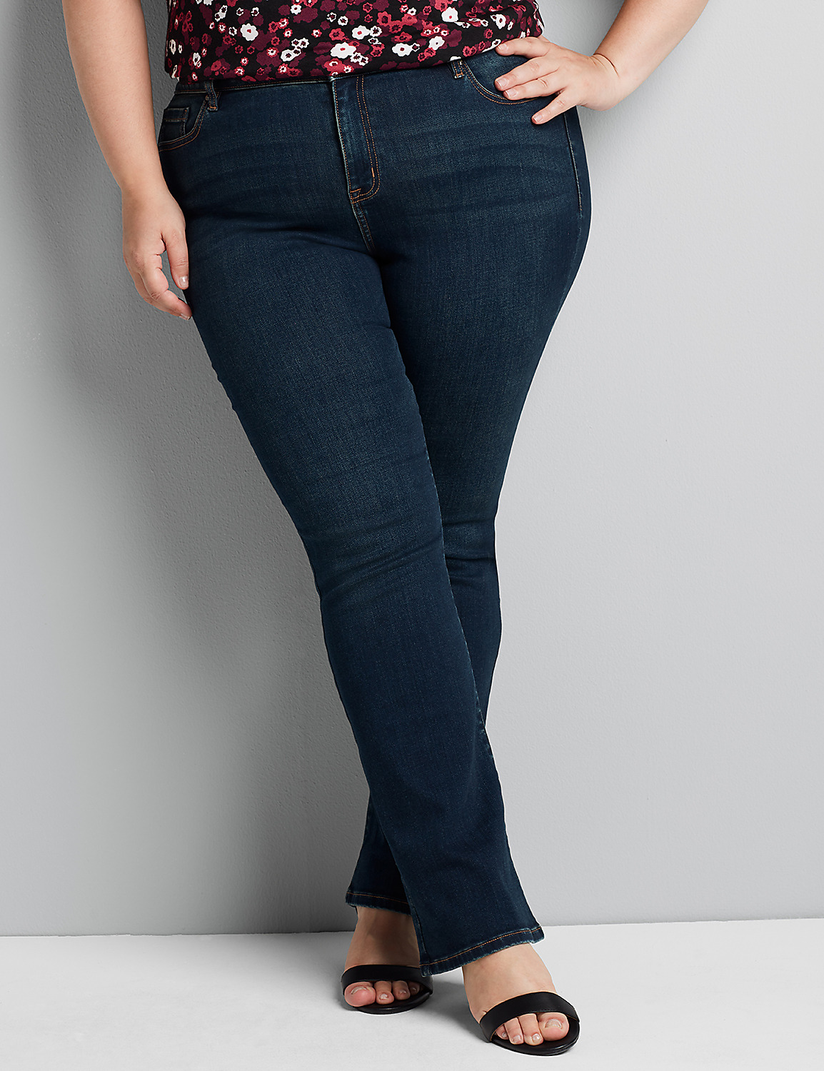 Straight Fit High-Rise Boot Jean Product Image 1