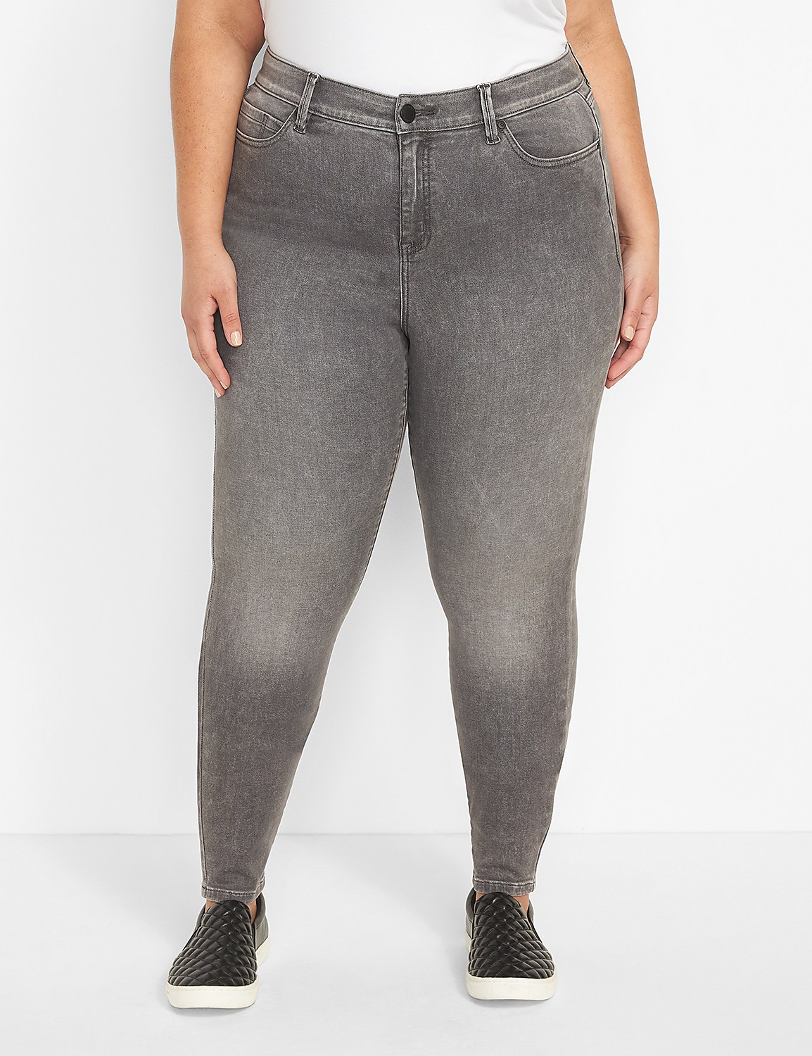 Fit Genius High-Rise Skinny Jean - Grey Wash Product Image 1
