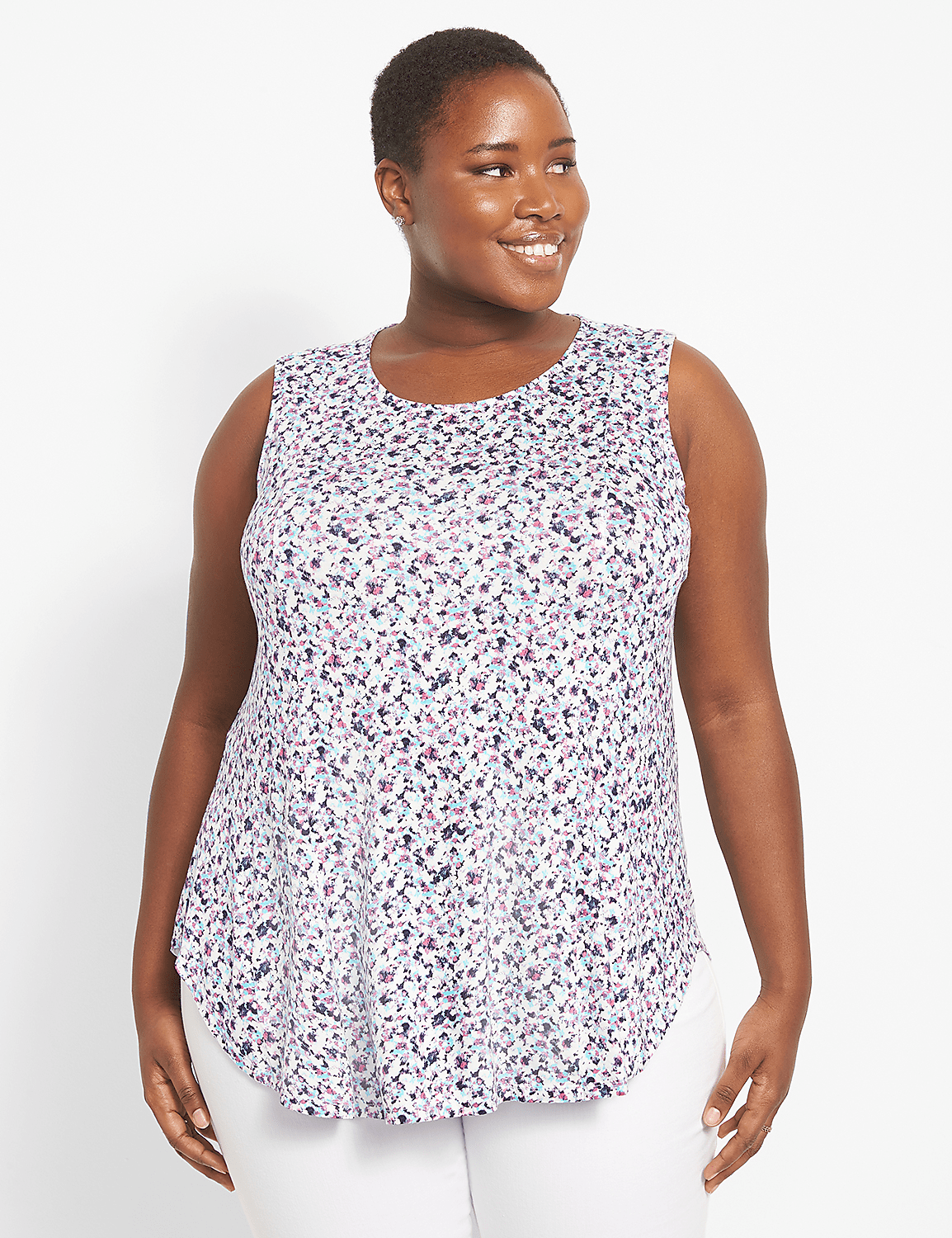 Classic Scoop-Neck Fit & Flare Tank Product Image 1
