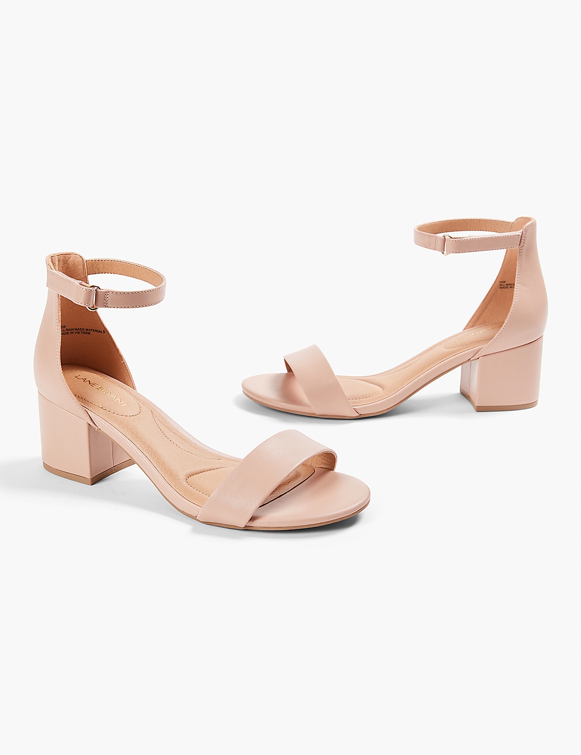 Dream Cloud Ankle Strap Block-Heel - Faux Leather Product Image 1