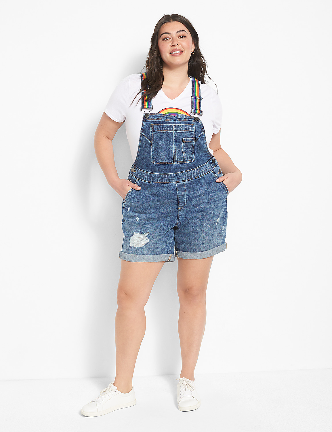 Boyfriend Short Overall - Pride Embroidery Product Image 1