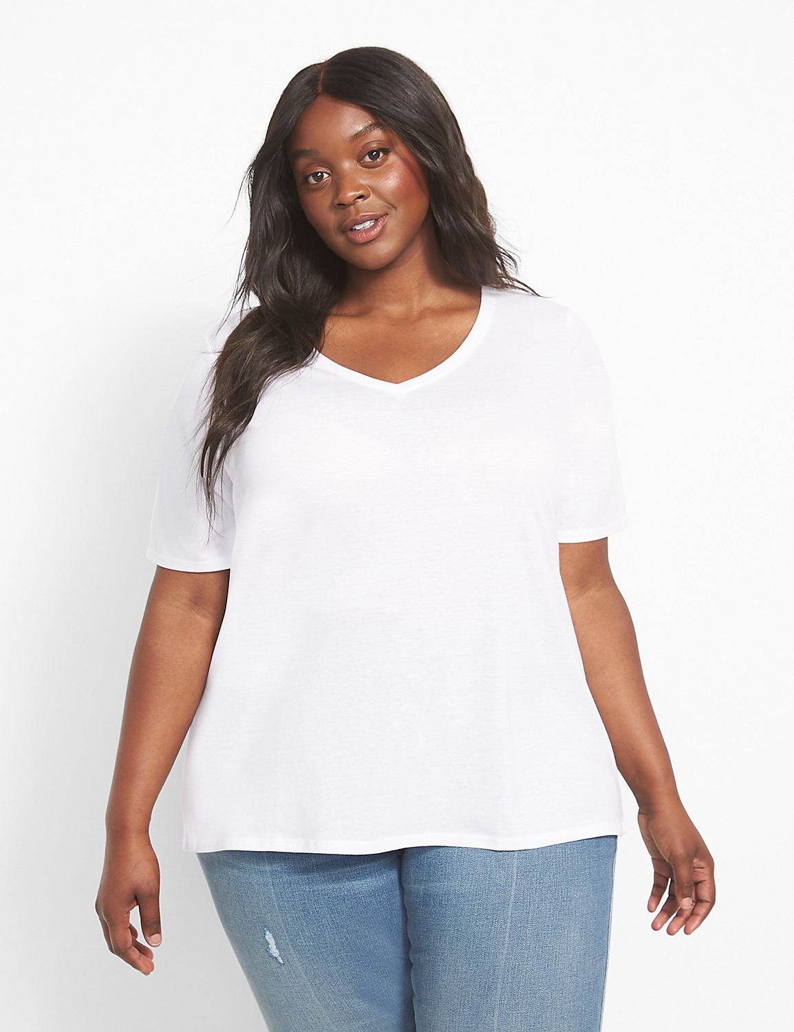 Classic Perfect Sleeve V-Neck Tee Product Image 1
