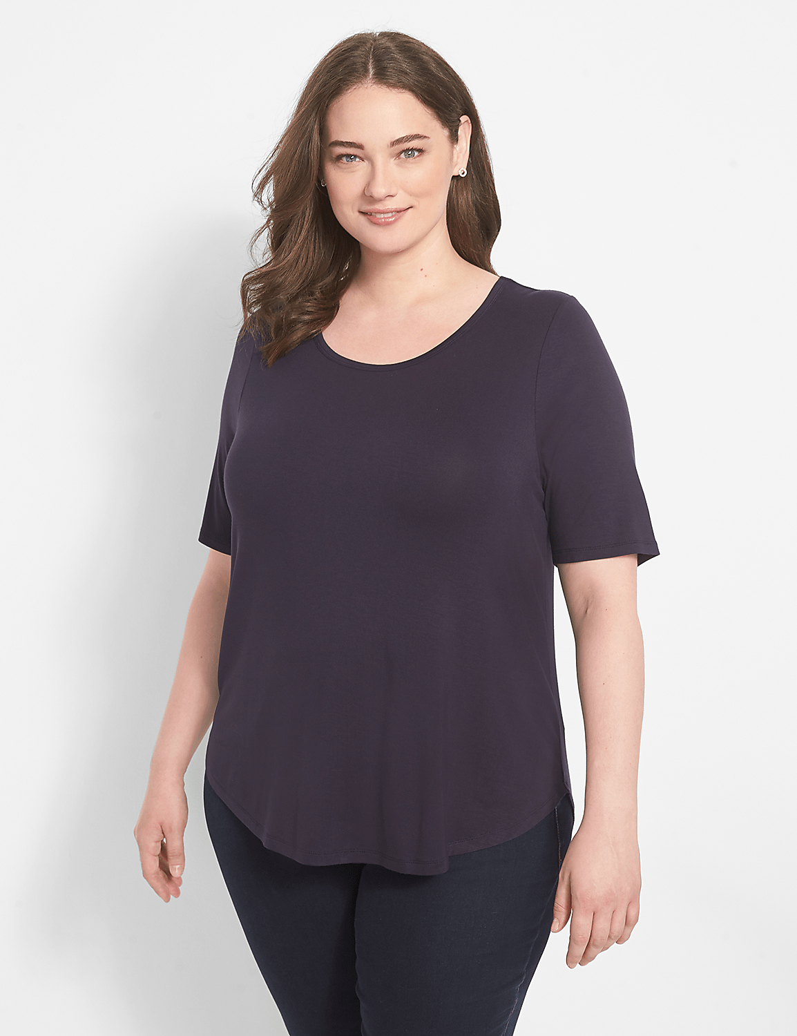 Classic Perfect Sleeve Open Crew-Neck Tee Product Image 1
