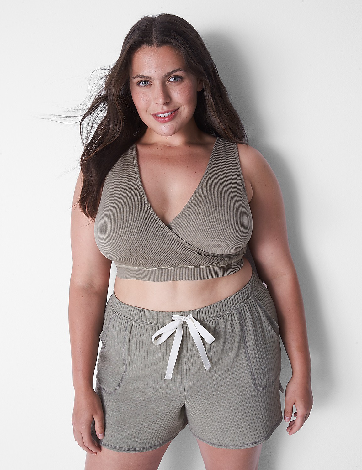 Wrap Seamless Ribbed Bralette Product Image 1