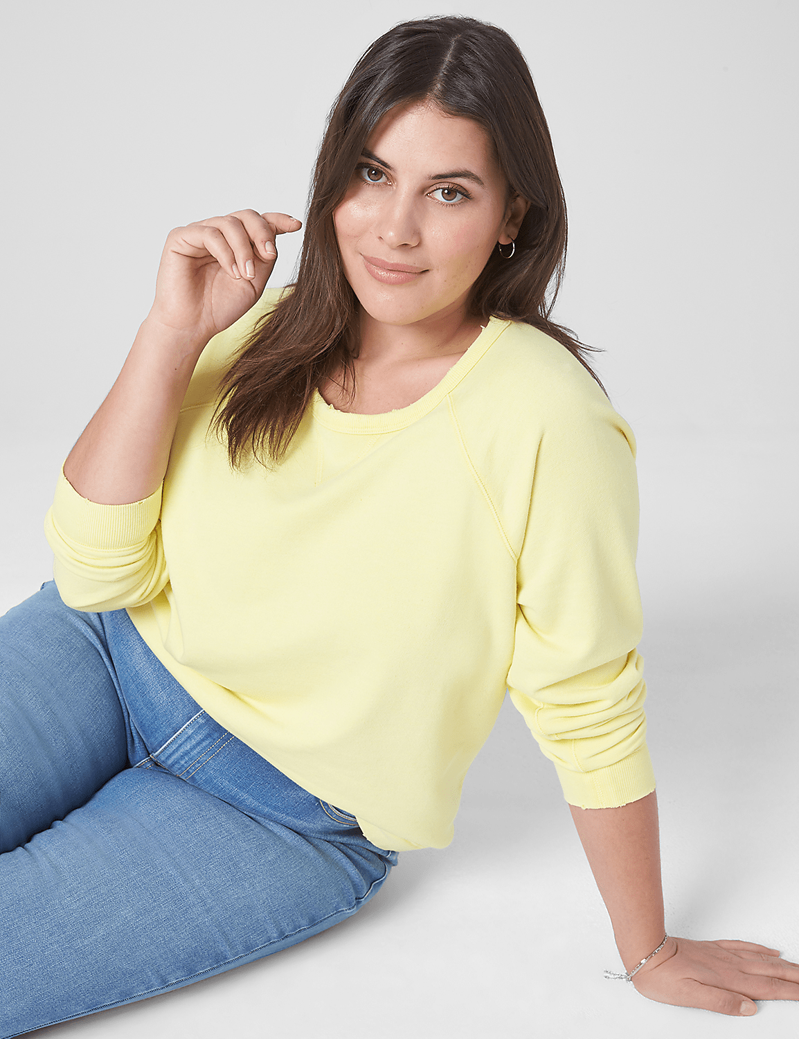 Classic Raglan Long Sleeve Wide Cre | LaneBryant