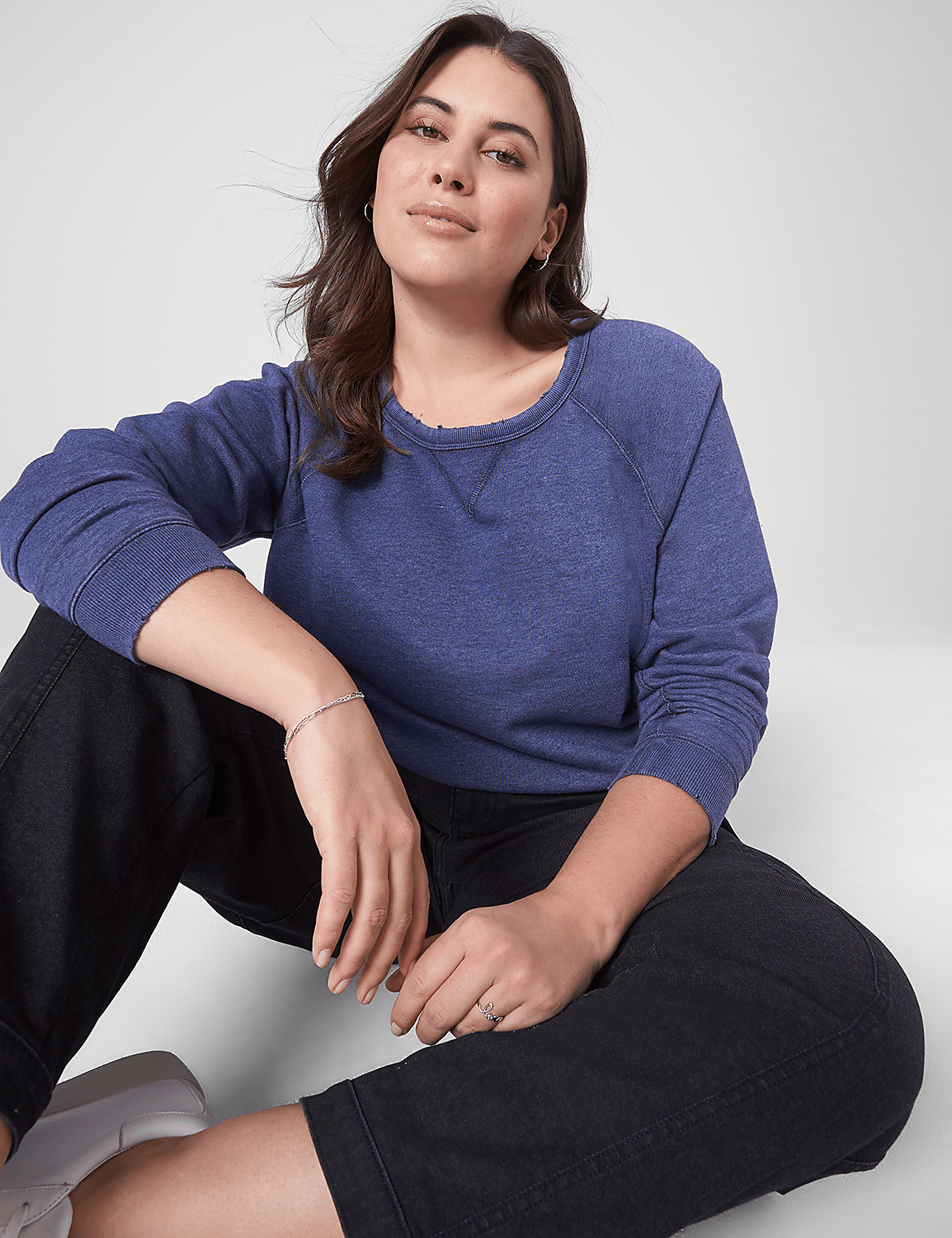 Classic Raglan Long Sleeve Wide Cre | LaneBryant
