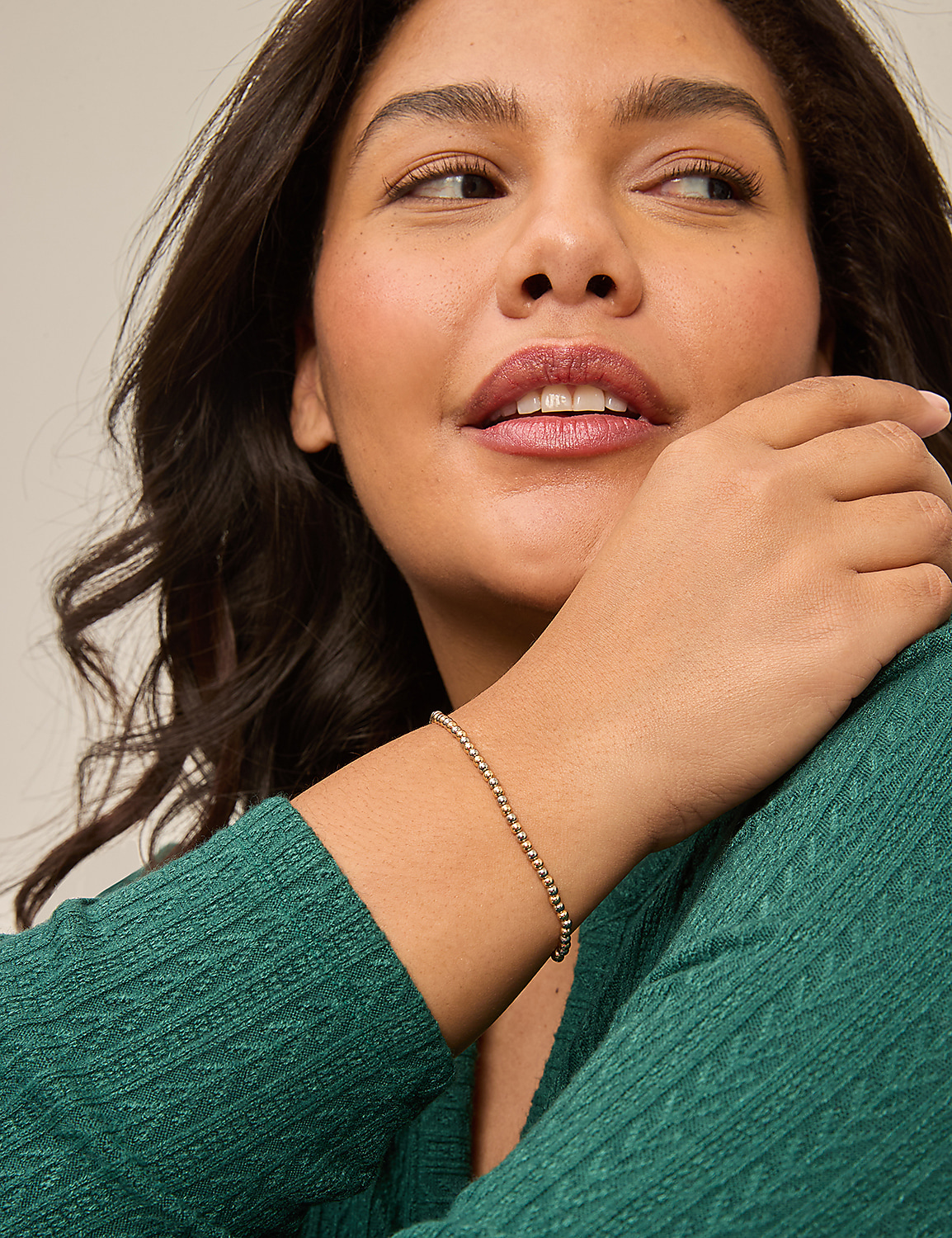 Mixed Metal Stretch Bracelet Product Image 2