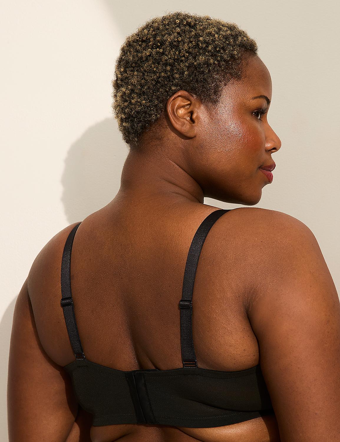 A woman with short, curly hair is shown from the back, wearing a black bra against a plain, light-colored background. Product Image 3
