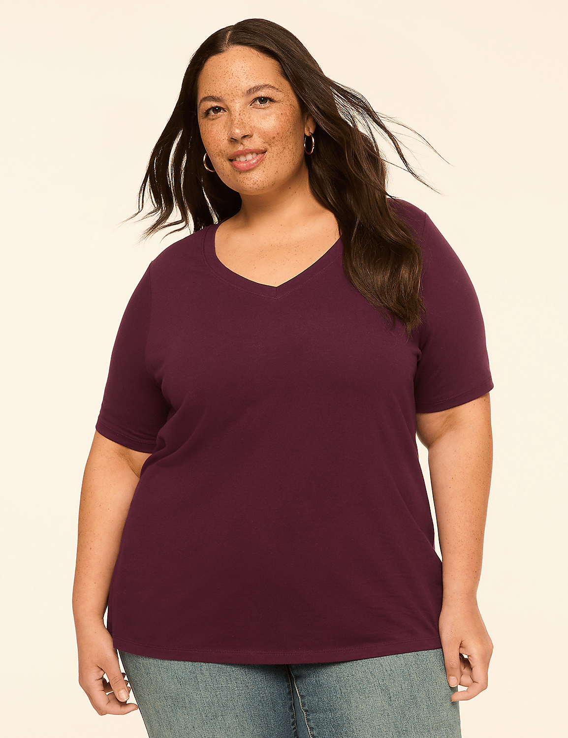 Perfect Sleeve V-Neck Tee Product Image 1
