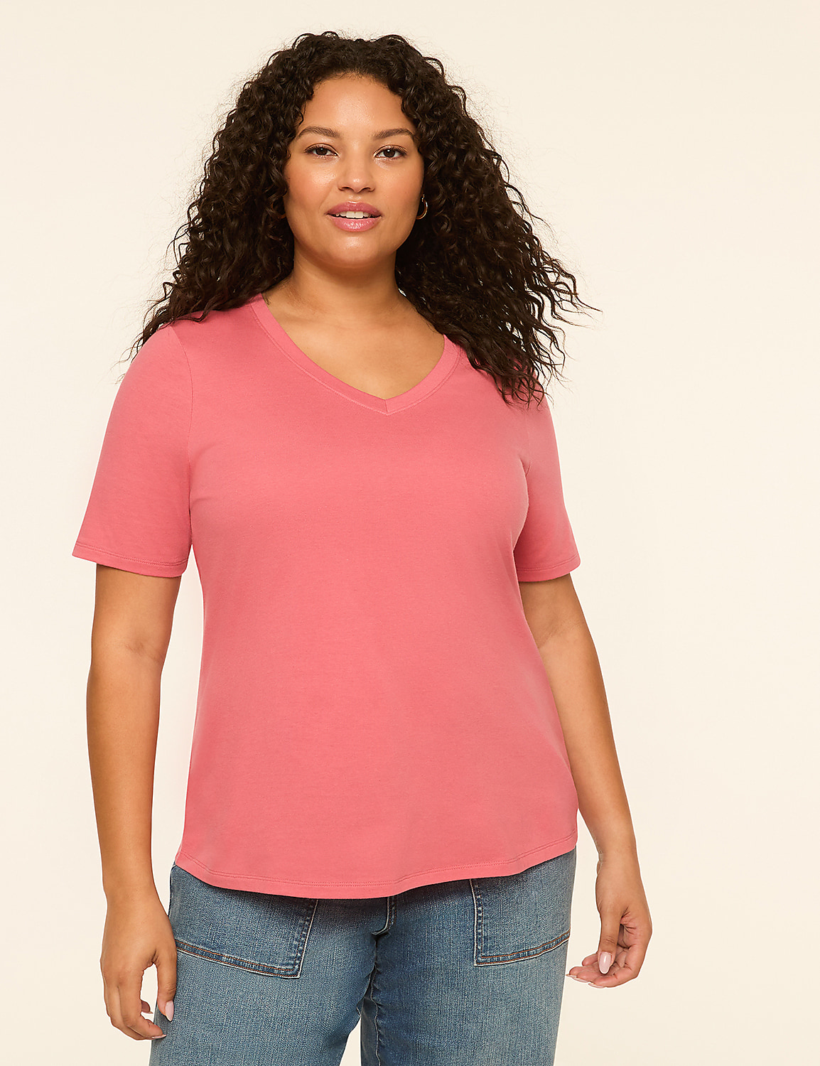 Perfect Sleeve V-Neck Tee Product Image 1