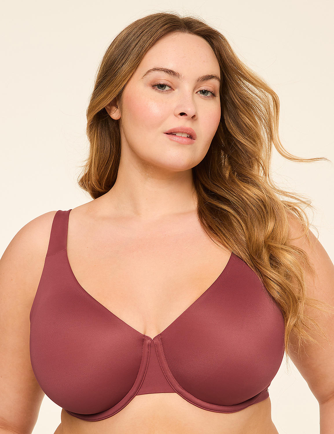 A woman with blonde hair and a mauve bra is shown against a plain, light-colored background. Product Image 1