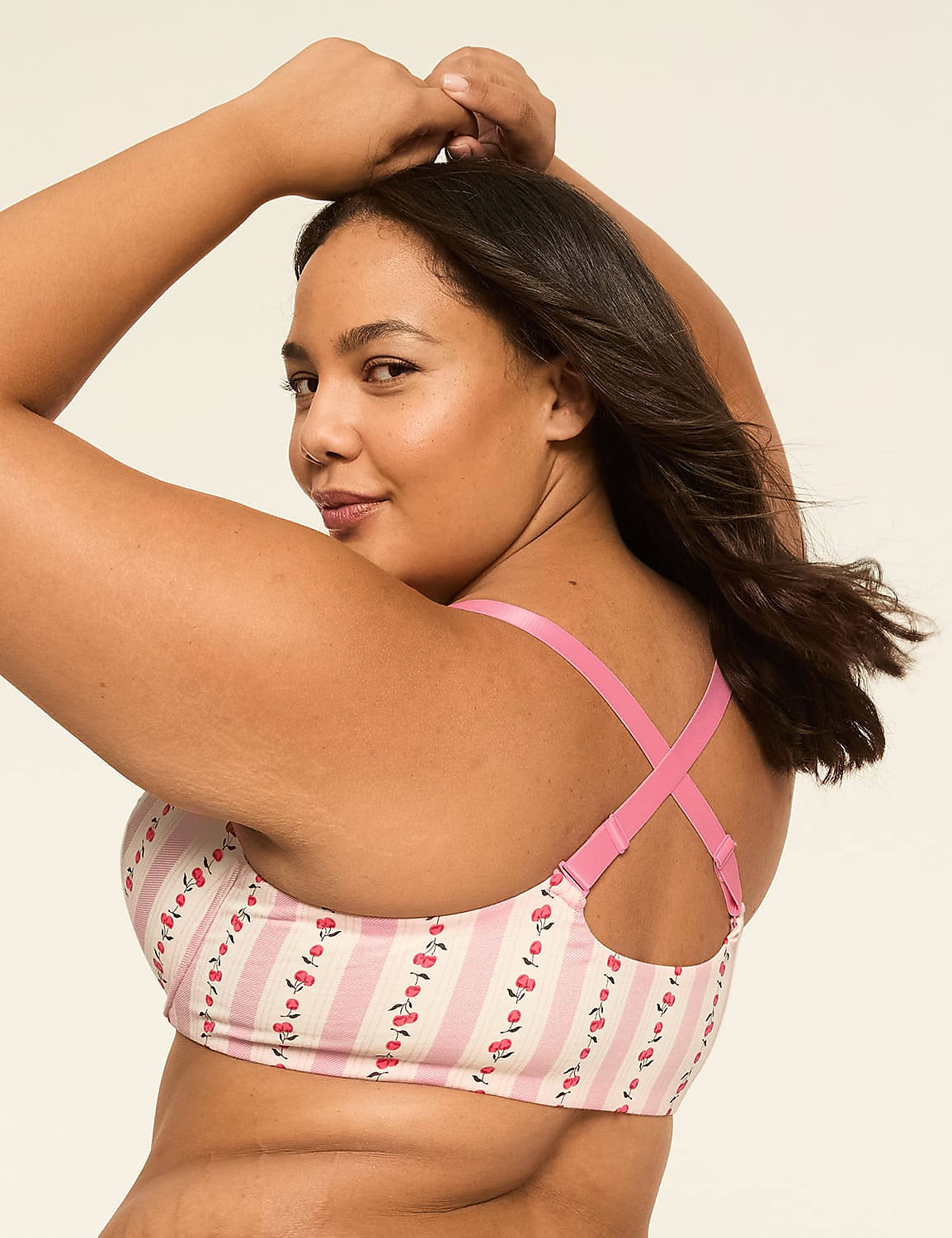 Front-Close Cotton Boost Plunge Bra Product Image 5