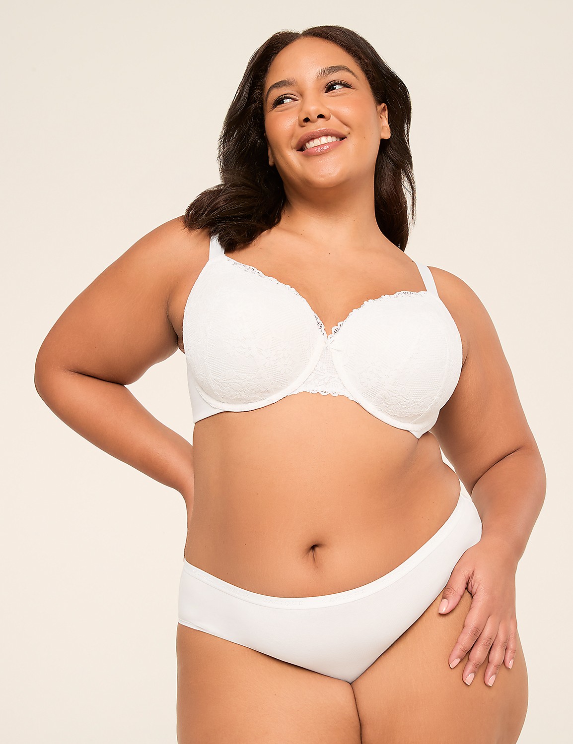 Cotton Lightly Lined T-Shirt Bra With Lace Product Image 4