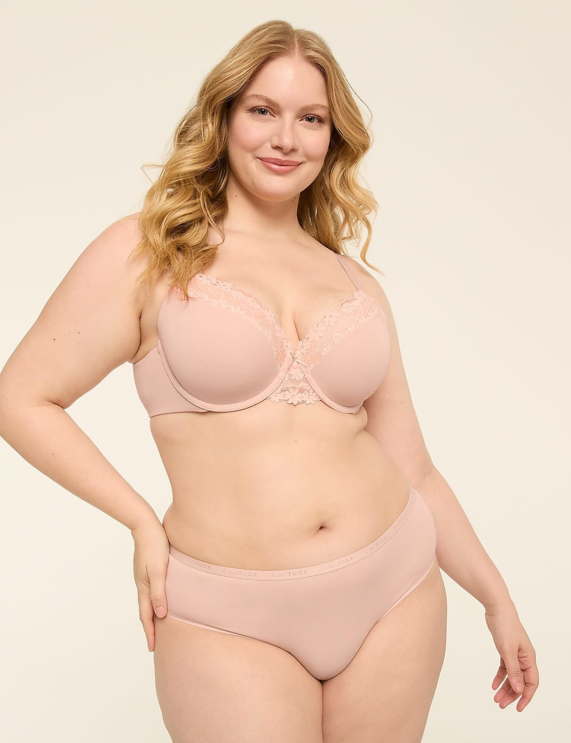 Cotton Lightly Lined T-Shirt Bra With Lace Product Image 4